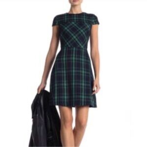NWOT Vince Camuto Tartan Plaid  cap sleeve Dress Size 4